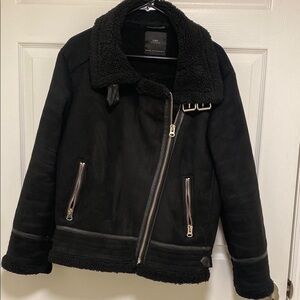 Zara Black Shearling Jacket